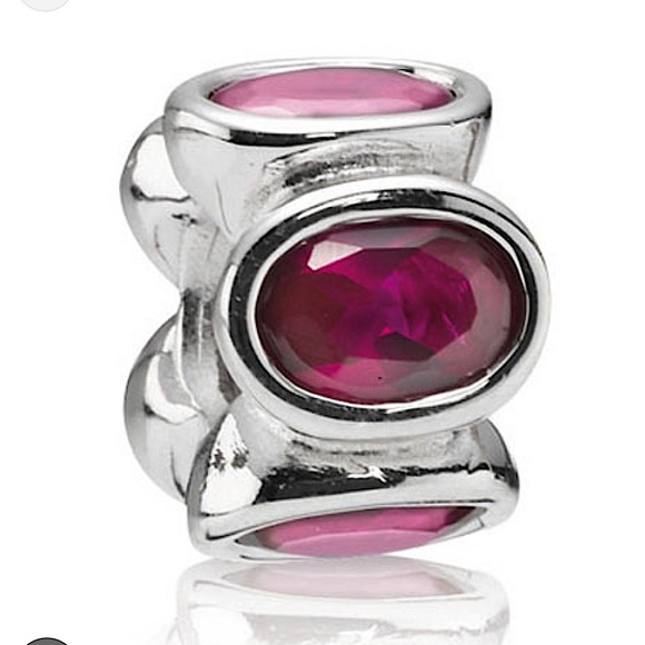 Pandora Retired Red Oval Lights Charm - Picture 2 of 3